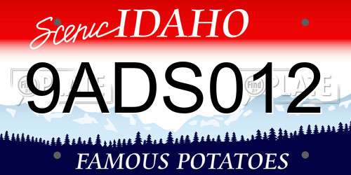 9ADS012 Idaho License Plate