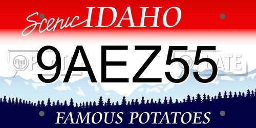 9AEZ55 Idaho License Plate
