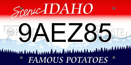 9AEZ85 Idaho License Plate