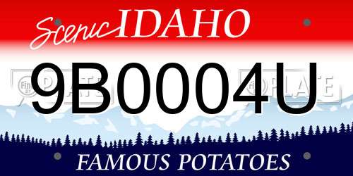 9B0004U Idaho License Plate