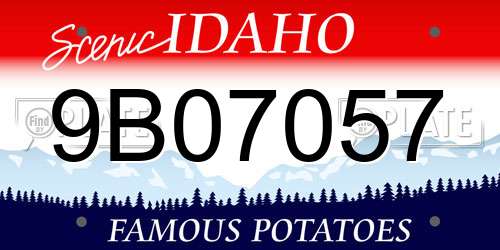 9B07057 Idaho License Plate