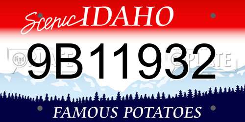 9B11932 Idaho License Plate