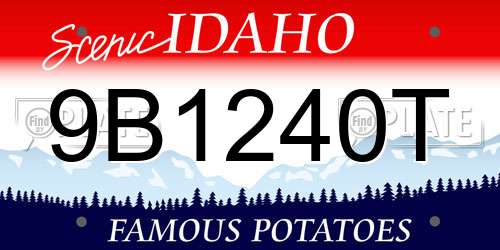 9B1240T Idaho License Plate