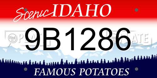 9B1286 Idaho License Plate