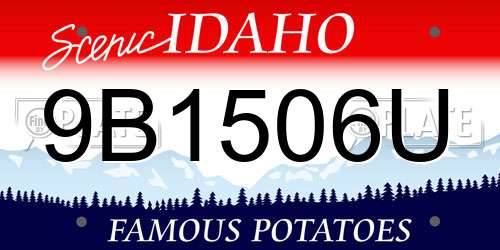 9B1506U Idaho License Plate