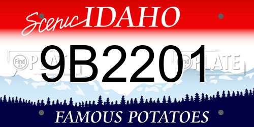 9B2201 Idaho License Plate