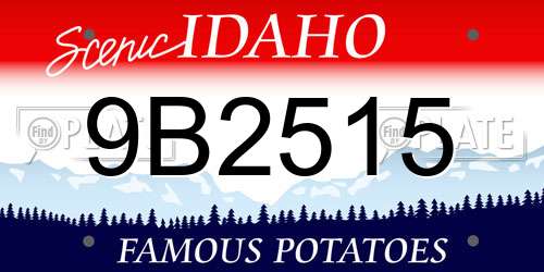 9B2515 Idaho License Plate