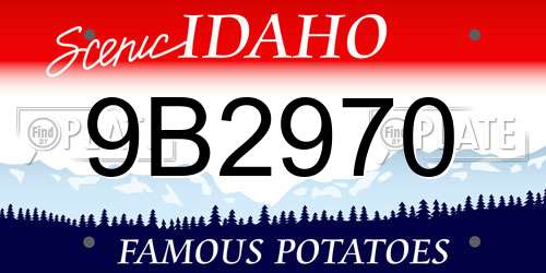 9B2970 Idaho License Plate