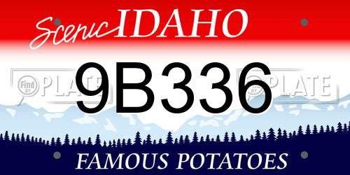9B336 Idaho License Plate