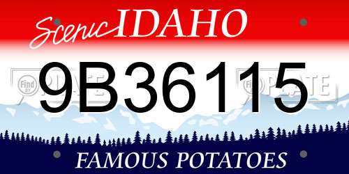 9B36115 Idaho License Plate