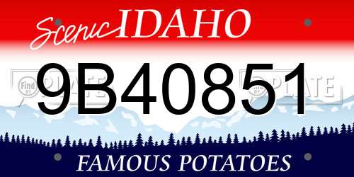 9B40851 Idaho License Plate
