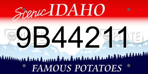 9B44211 Idaho License Plate