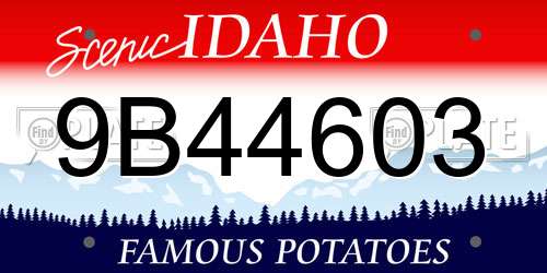 9B44603 Idaho License Plate