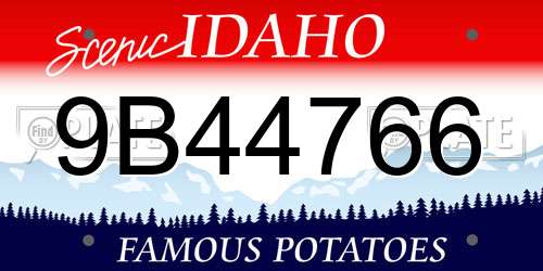 9B44766 Idaho License Plate
