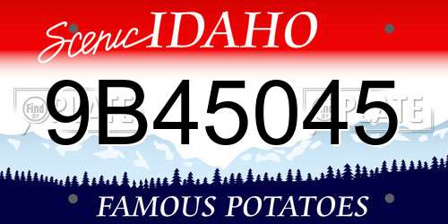 9B45045 Idaho License Plate