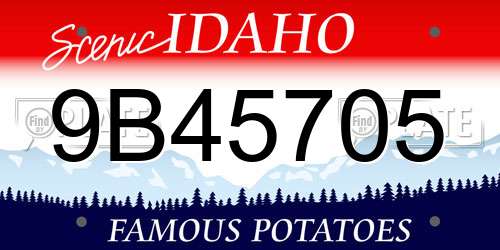 9B45705 Idaho License Plate