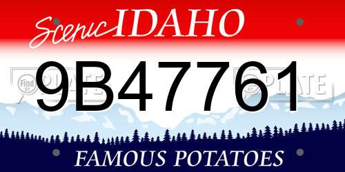 9B47761 Idaho License Plate