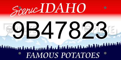 9B47823 Idaho License Plate