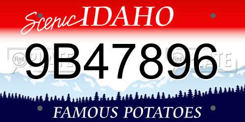 9B47896 Idaho License Plate