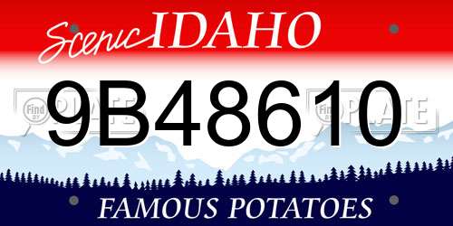 9B48610 Idaho License Plate