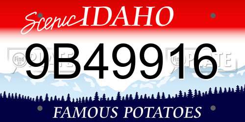 9B49916 Idaho License Plate