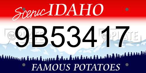 9B53417 Idaho License Plate