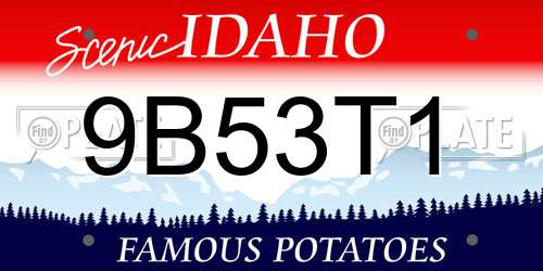 9B53T1 Idaho License Plate