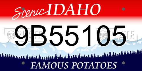 9B55105 Idaho License Plate