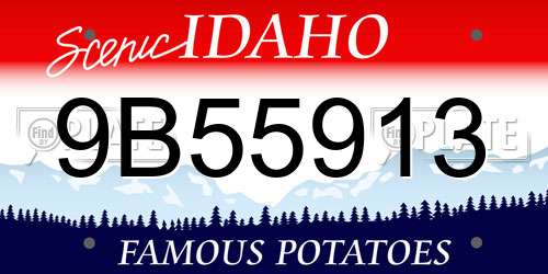 9B55913 Idaho License Plate