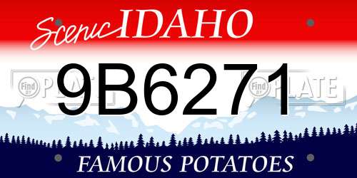 9B6271 Idaho License Plate