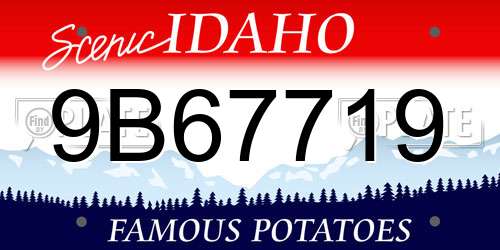 9B67719 Idaho License Plate