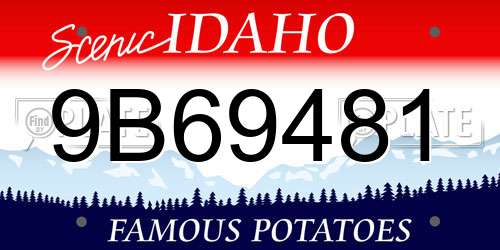 9B69481 Idaho License Plate