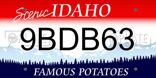 9BDB63 Idaho License Plate