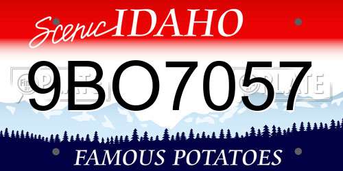 9BO7057 Idaho License Plate