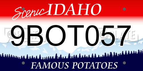 9BOT057 Idaho License Plate