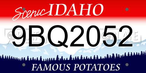 9BQ2052 Idaho License Plate