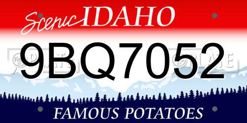 9BQ7052 Idaho License Plate