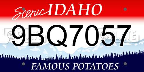 9BQ7057 Idaho License Plate