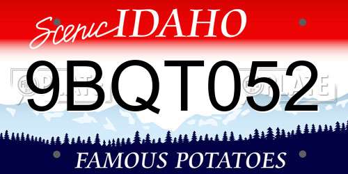 9BQT052 Idaho License Plate