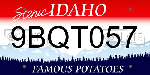 9BQT057 Idaho License Plate