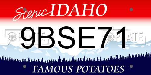 9BSE71 Idaho License Plate