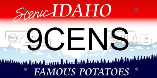 9CENS Idaho License Plate