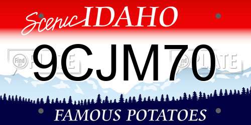 9CJM70 Idaho License Plate