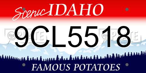 9CL5518 Idaho License Plate