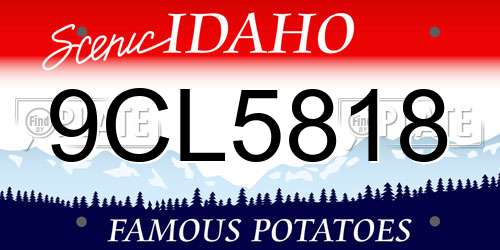 9CL5818 Idaho License Plate