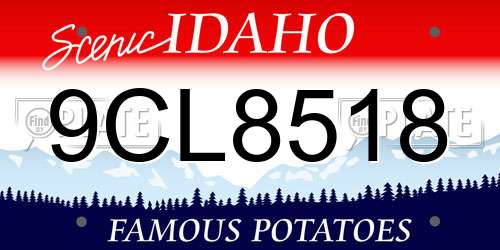 9CL8518 Idaho License Plate