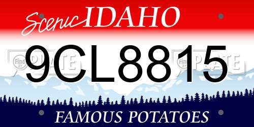 9CL8815 Idaho License Plate