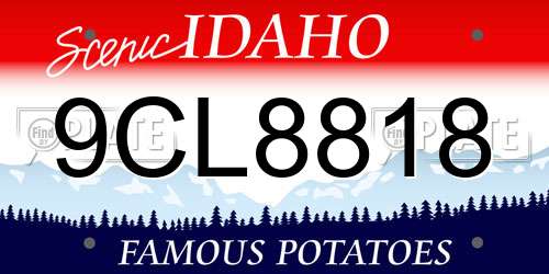9CL8818 Idaho License Plate
