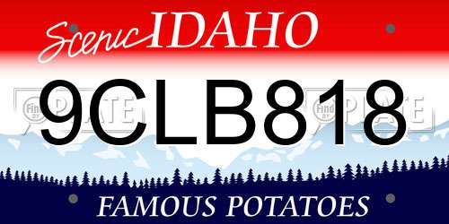 9CLB818 Idaho License Plate