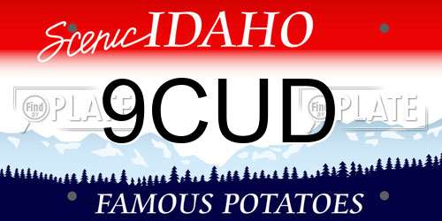 9CUD Idaho License Plate